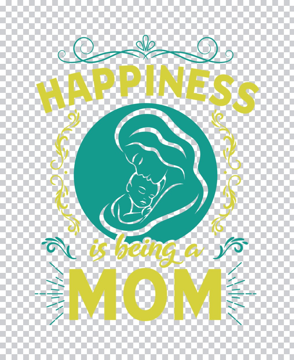 Happiness Is Being a Mom DTF Transfer