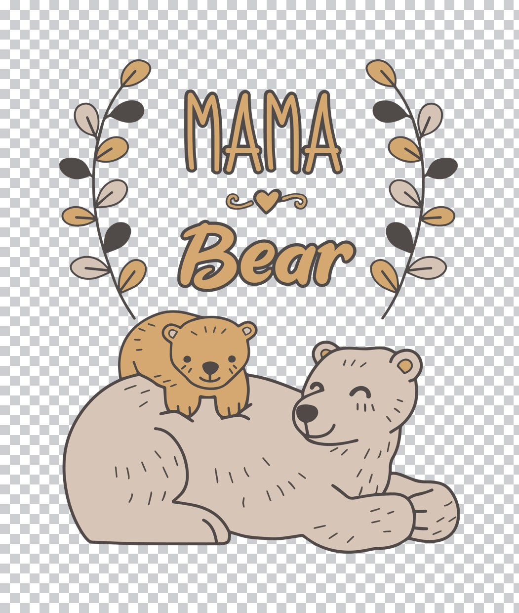 Mama Bear and Cub DTF Transfer