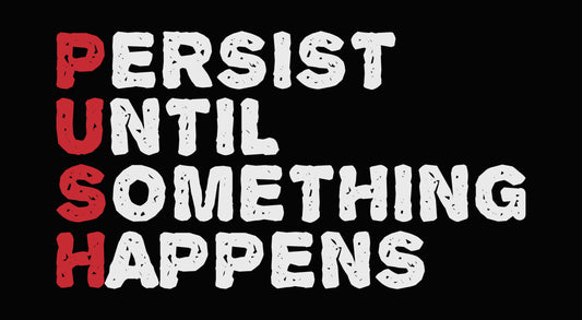 PUSH Persist Until Something Happens DTF Transfer