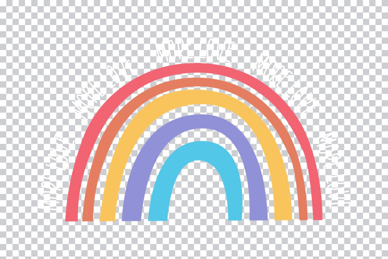 Simple Pastel Rainbow DTF Transfer