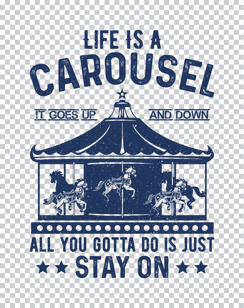 Vintage Carousel Graphic DTF Transfer