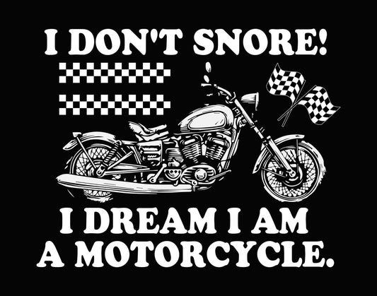 Cruiser Motorcycle Checkered Flag DTF Transfer