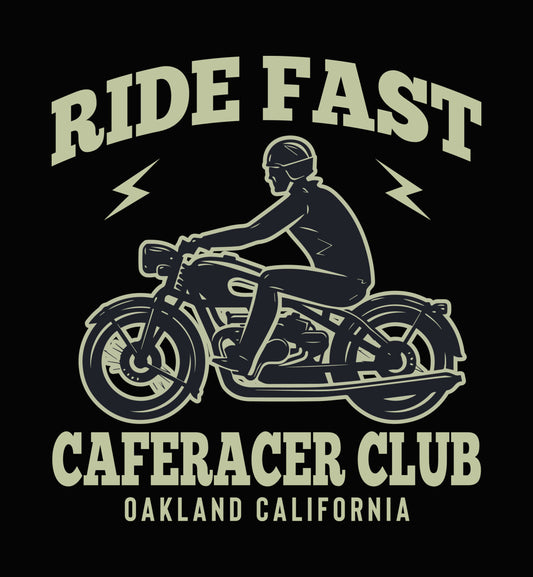 Ride Fast Cafe Racer DTF Transfer