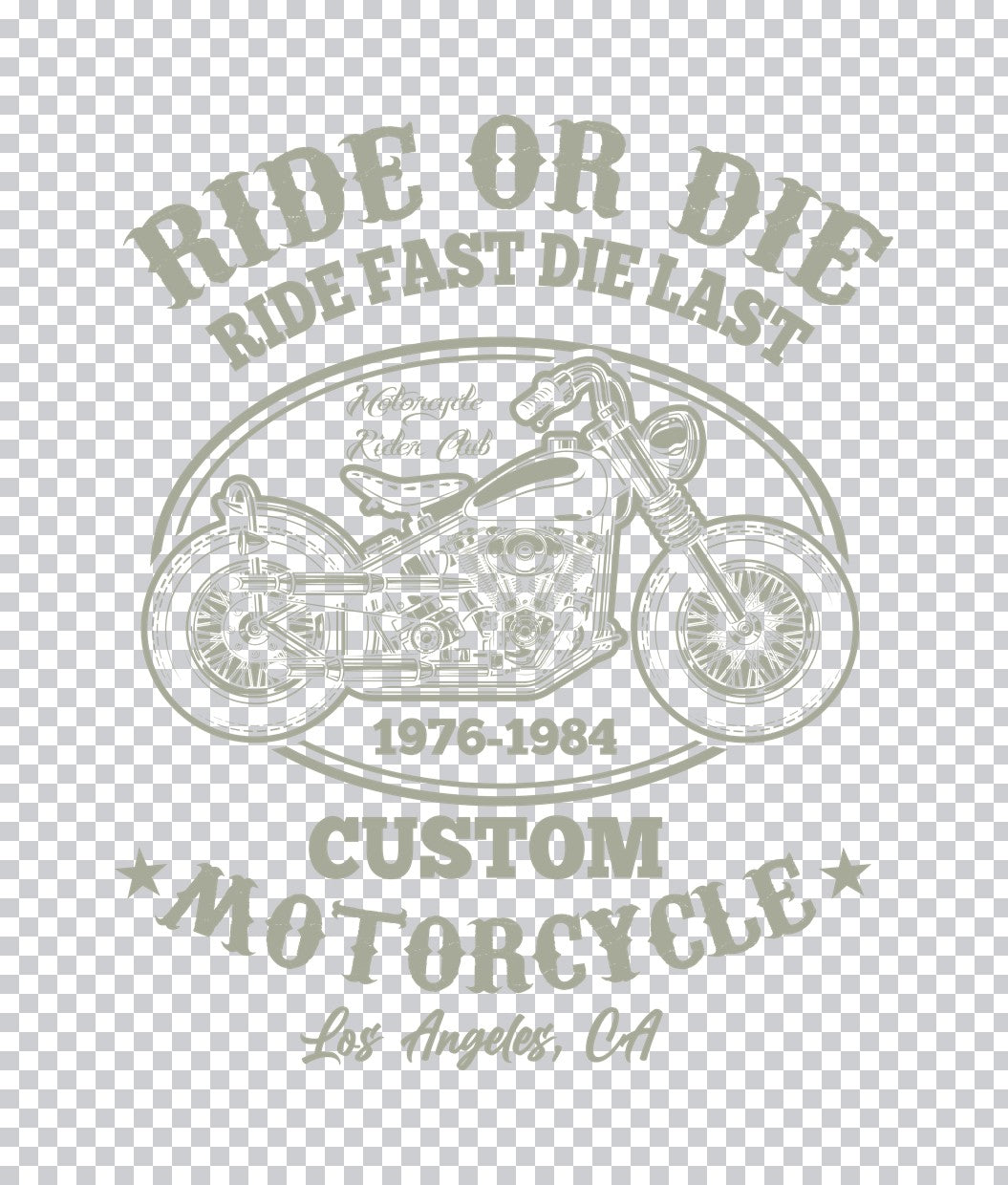 Ride Or Die Chopper DTF Transfer