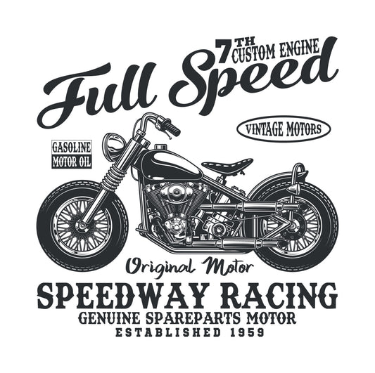 Full Speed Speedway Racing DTF Transfer