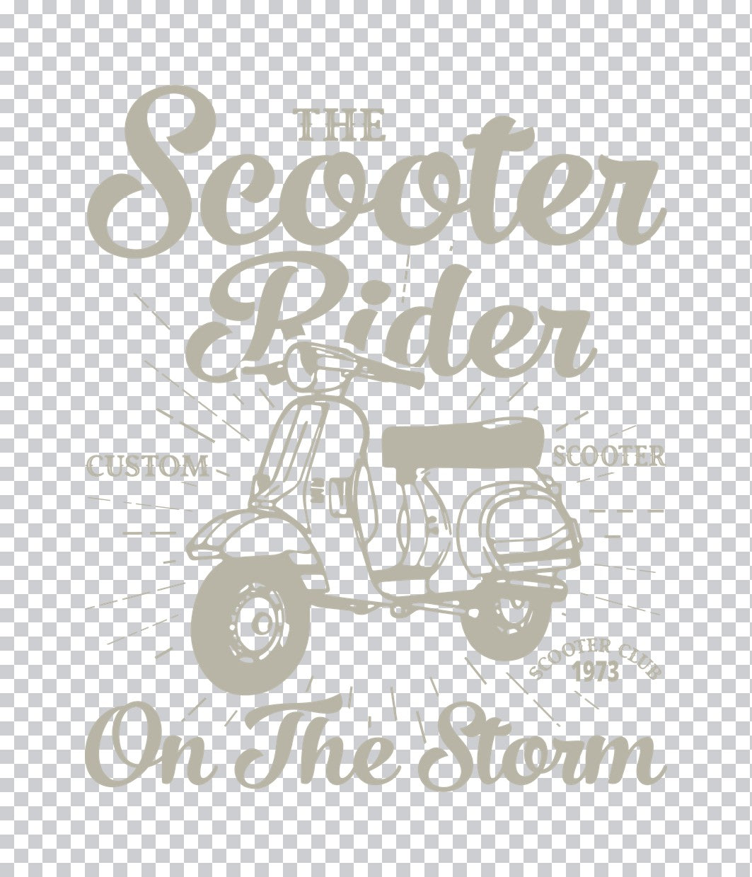 The Scooter Rider Vintage DTF Transfer