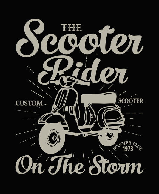 The Scooter Rider Vintage DTF Transfer
