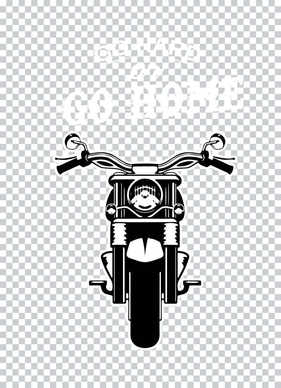 Motorcycle Handlebars and Headlight DTF Transfer