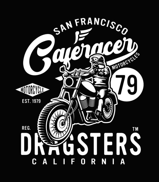 Simple Motorcycle Typography DTF Transfer