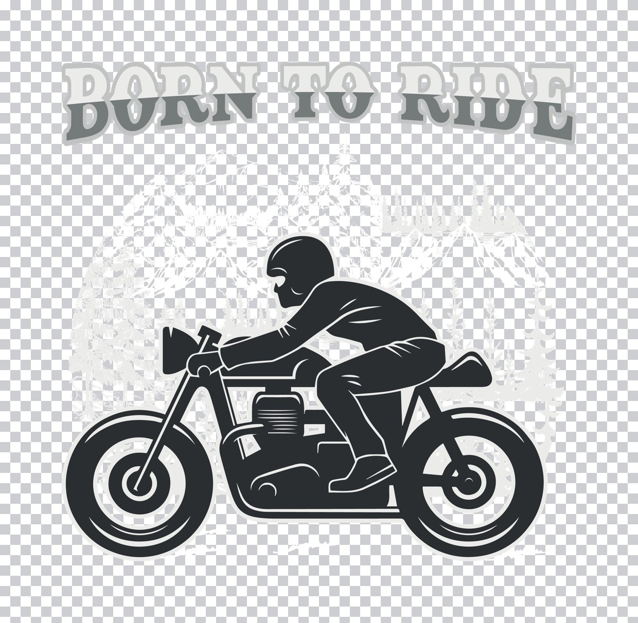 Born to Ride Cafe Racer DTF Transfer