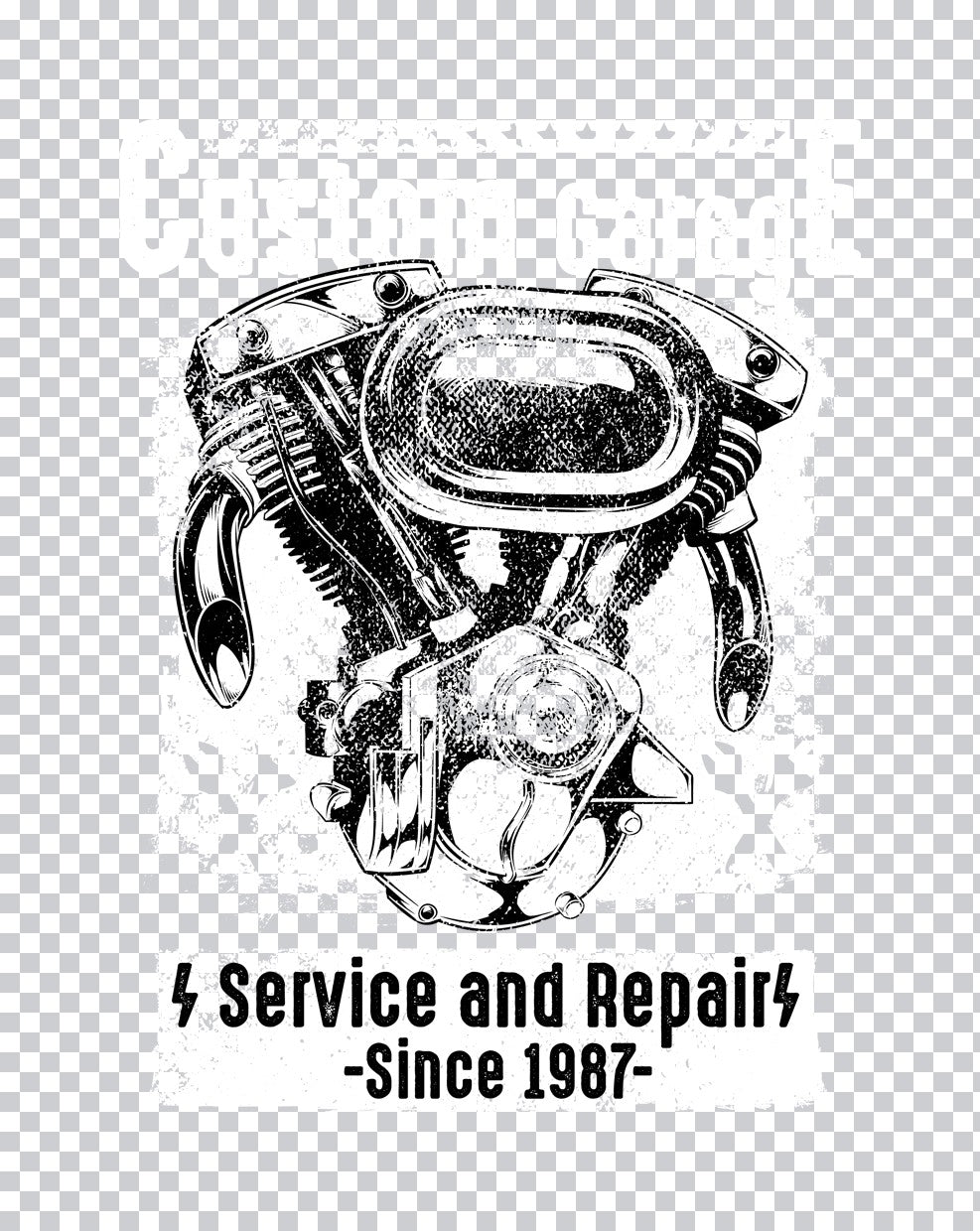 Motorcycle Service Repair Since 1987 DTF Transfer