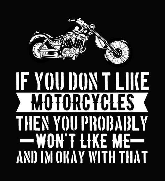 Classic Chopper Motorcycle Silhouette DTF Transfer