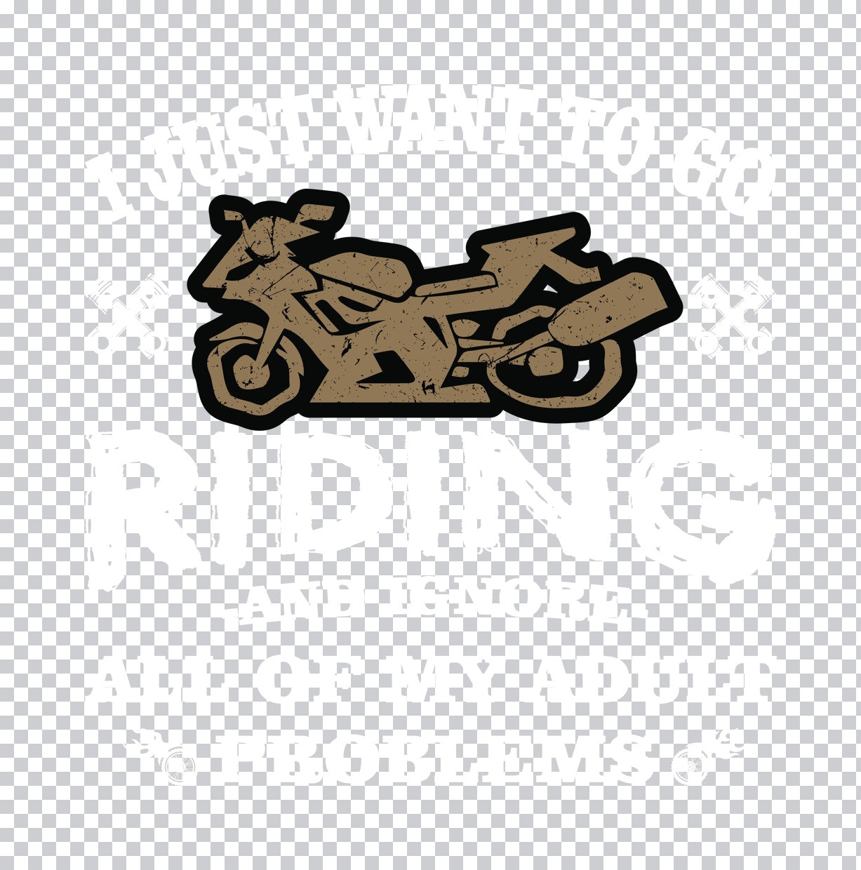 Distressed Sport Bike Graphic DTF Transfer