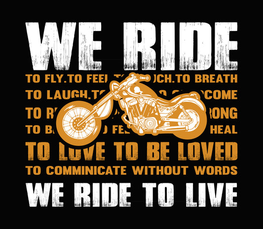 Biker Soul Chopper Silhouette DTF Transfer
