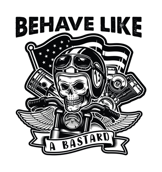 Rebel Biker Skull Flag DTF Transfer