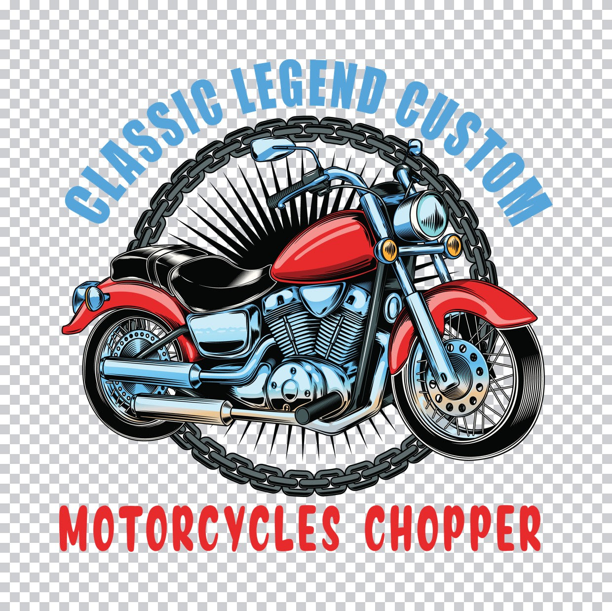 Classic Legend Custom Chopper DTF Transfer