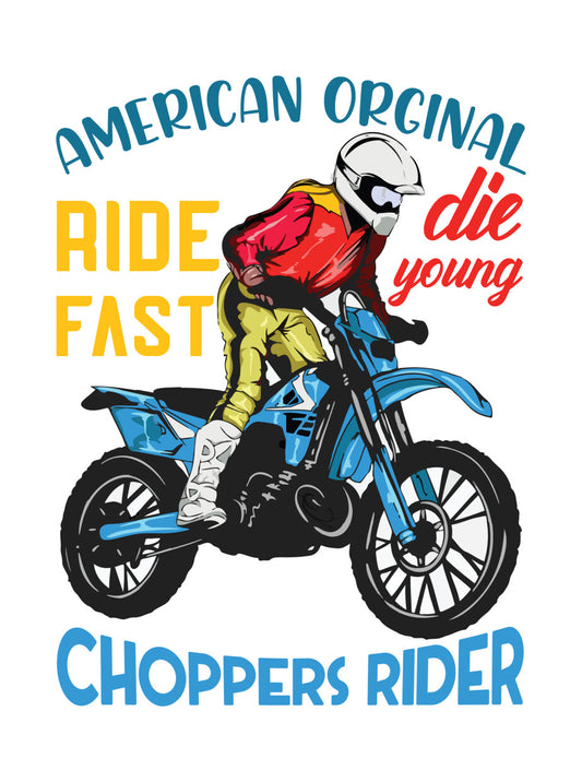 American Dirt Bike Rider DTF Transfer