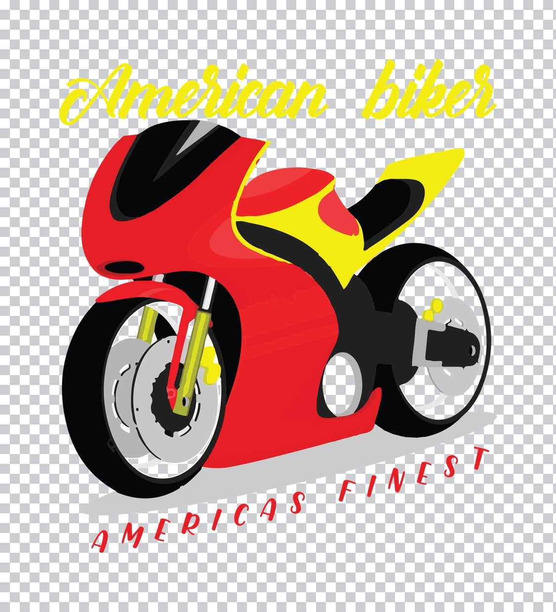 American Biker Sportbike DTF Transfer
