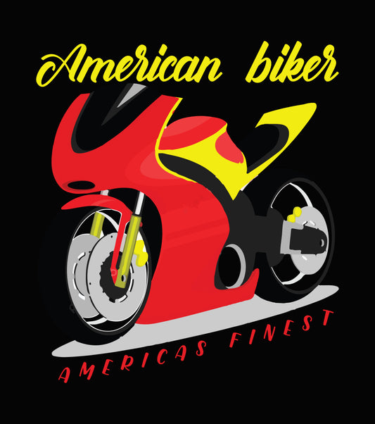 American Biker Sportbike DTF Transfer