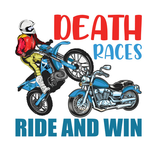 Dual Motorcycle Race Graphic DTF Transfer