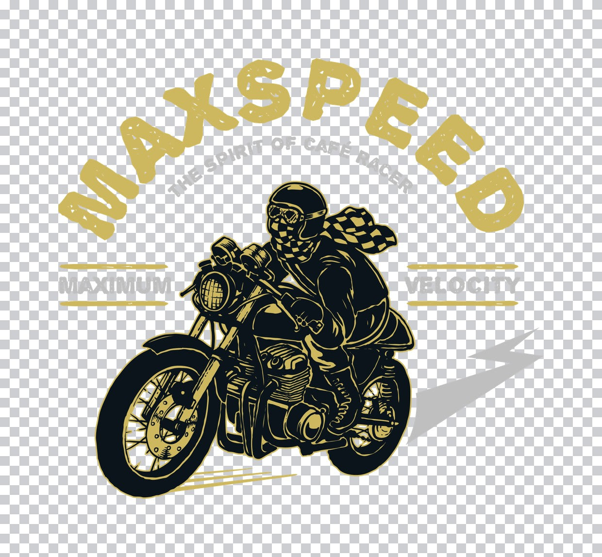 Maxspeed Cafe Racer Biker DTF Transfer