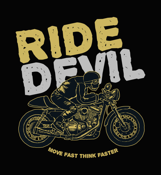 Ride Devil Cafe Racer DTF Transfer