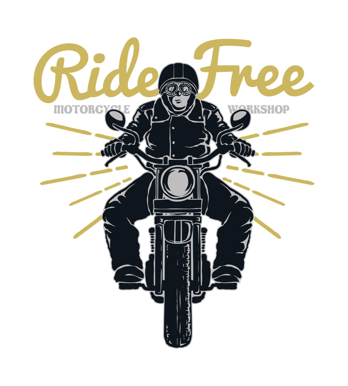 Ride Free Motorcycle Workshop DTF Transfer