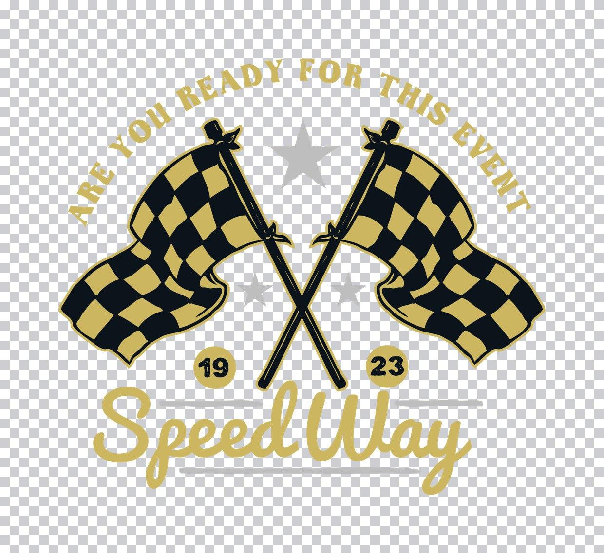 Speed Way Checkered Flag DTF Transfer