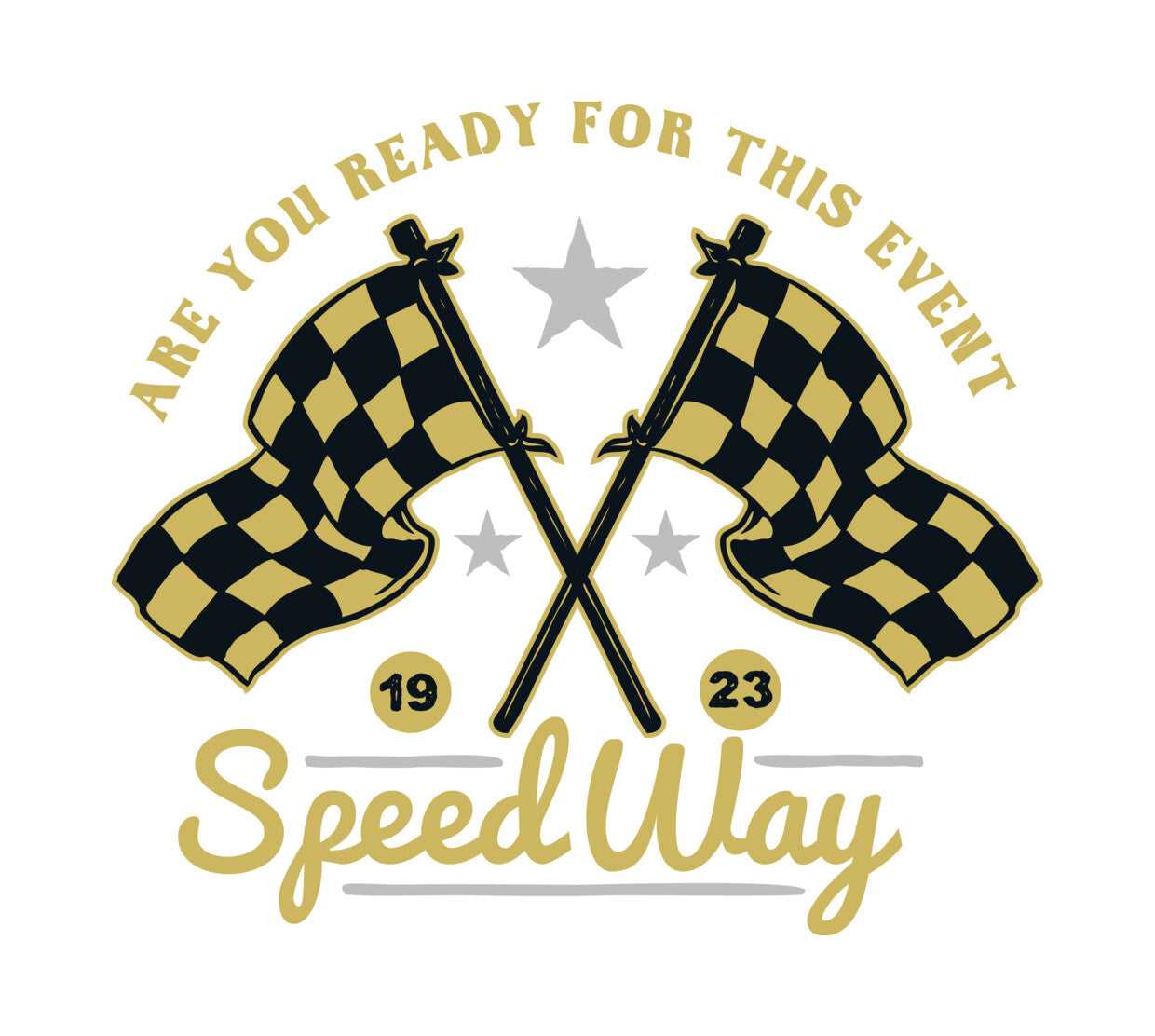Speed Way Checkered Flag DTF Transfer