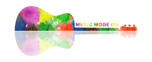 Music Mode On Watercolor Guitar DTF Transfer
