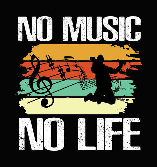 Retro Musician Sunset Silhouette DTF Transfer