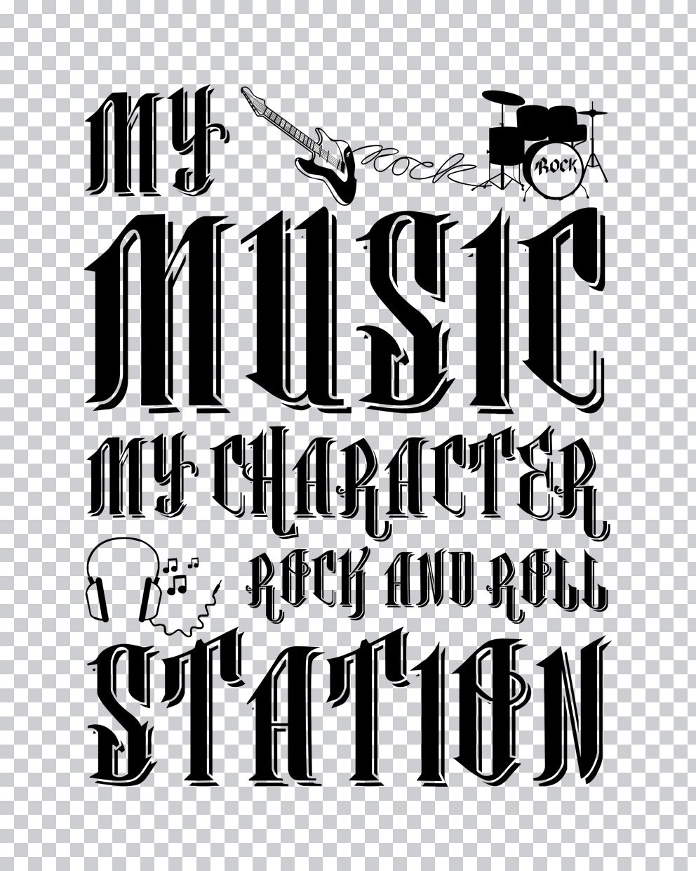 My Music My Character DTF Transfer