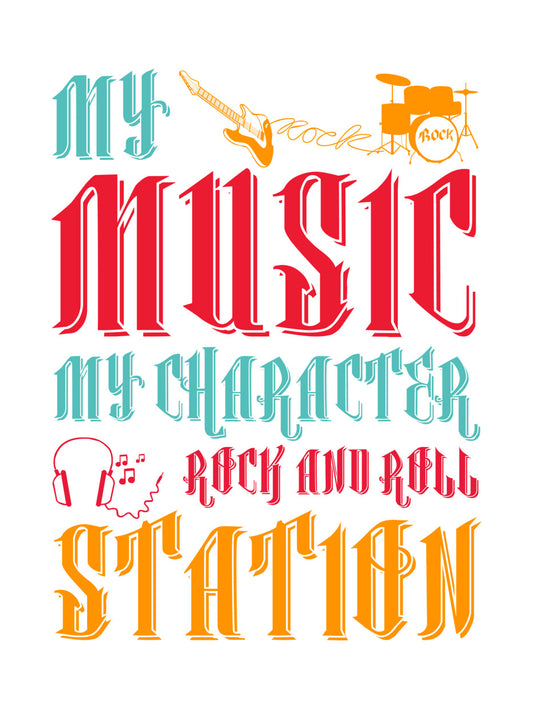 Colorful My Music My Character DTF Transfer