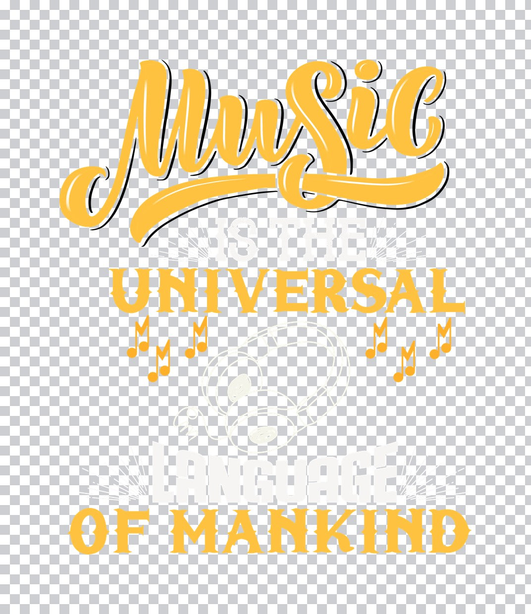Music Is Universal Language DTF Transfer