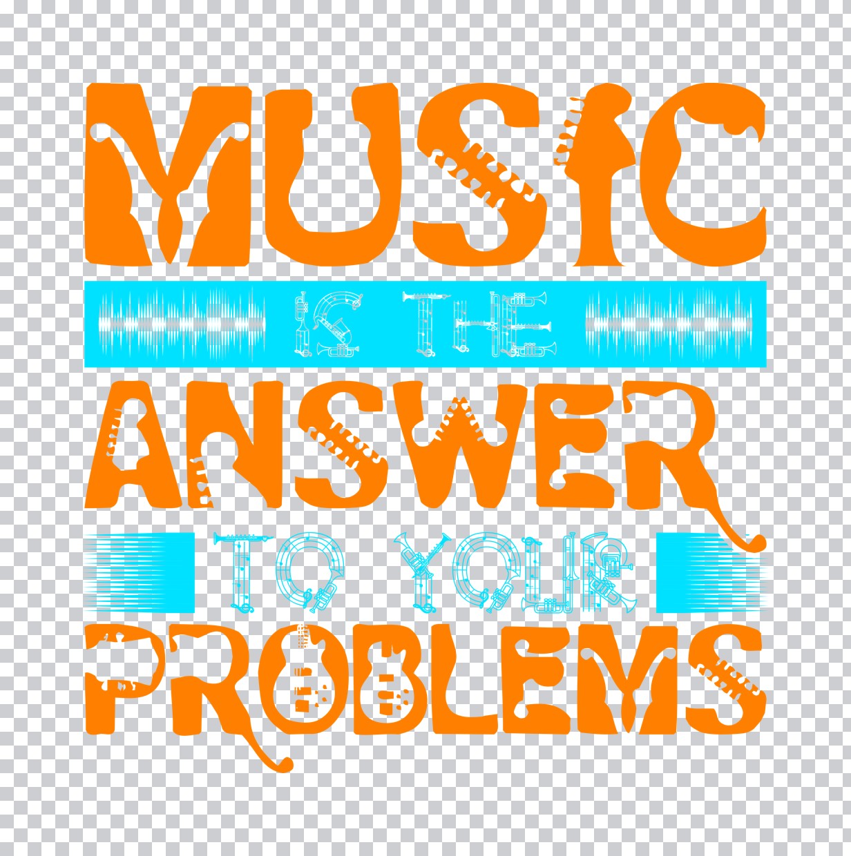 Music Is the Answer DTF Transfer