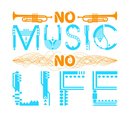 No Music No Life Trumpet DTF Transfer