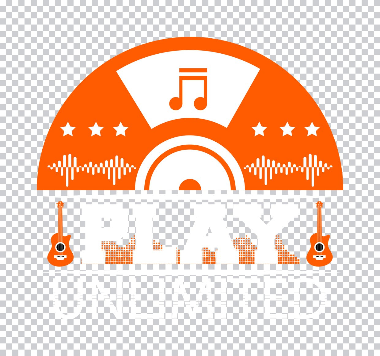 Vinyl Record And Guitar Music DTF Transfer
