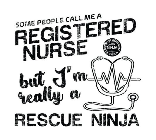 Registered Nurse Rescue Ninja DTF Transfer