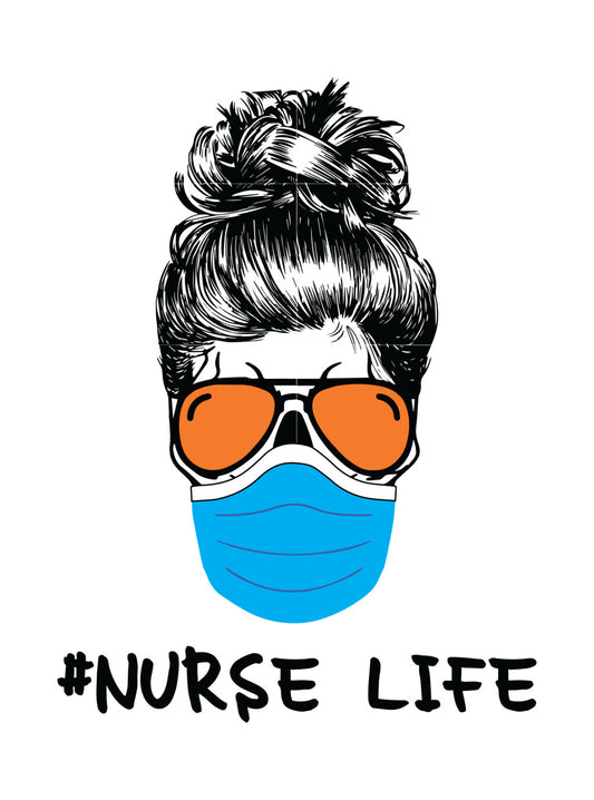 Nurse Life Messy Bun DTF Transfer