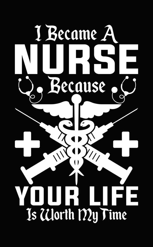 Nurse Stethoscope and Cross DTF Transfer