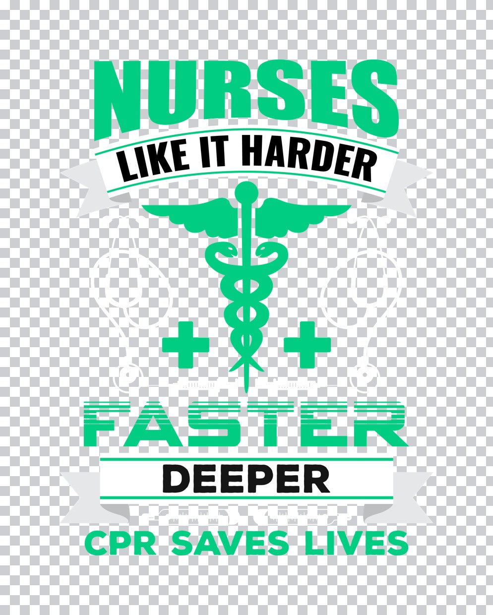Nurses Like It Harder CPR DTF Transfer