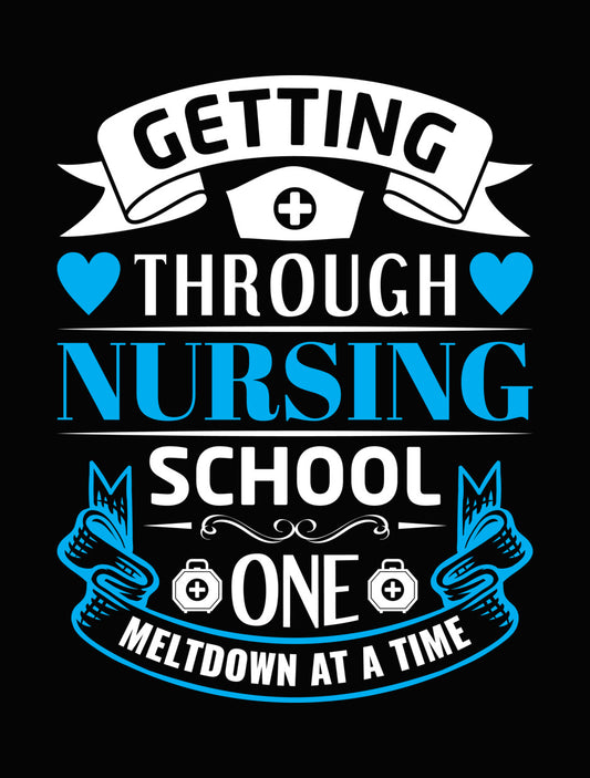 Nursing Heart Ribbon DTF Transfer
