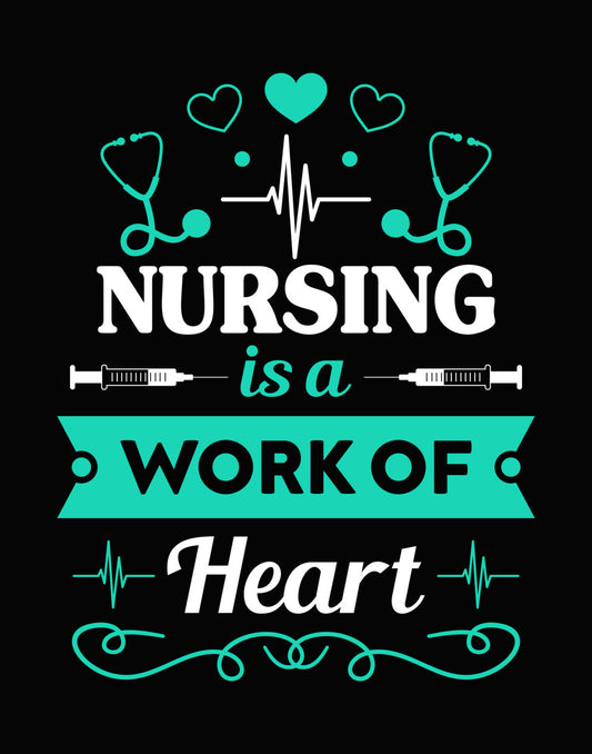 Nurse Work of Heart DTF Transfer
