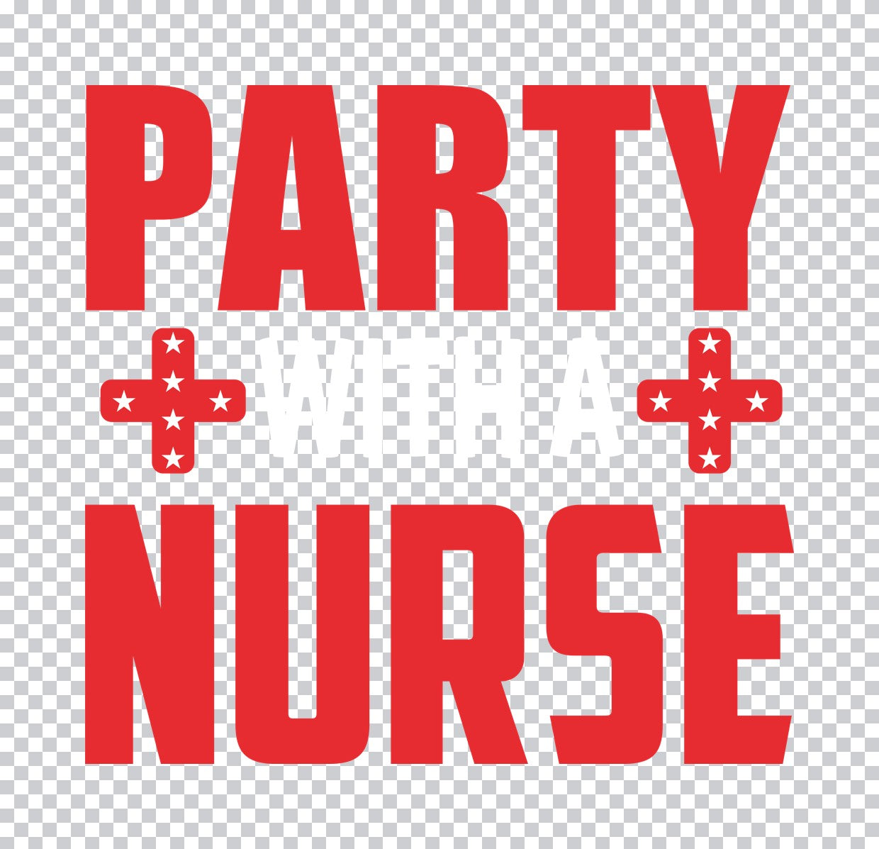 Party Nurse Red Cross DTF Transfer