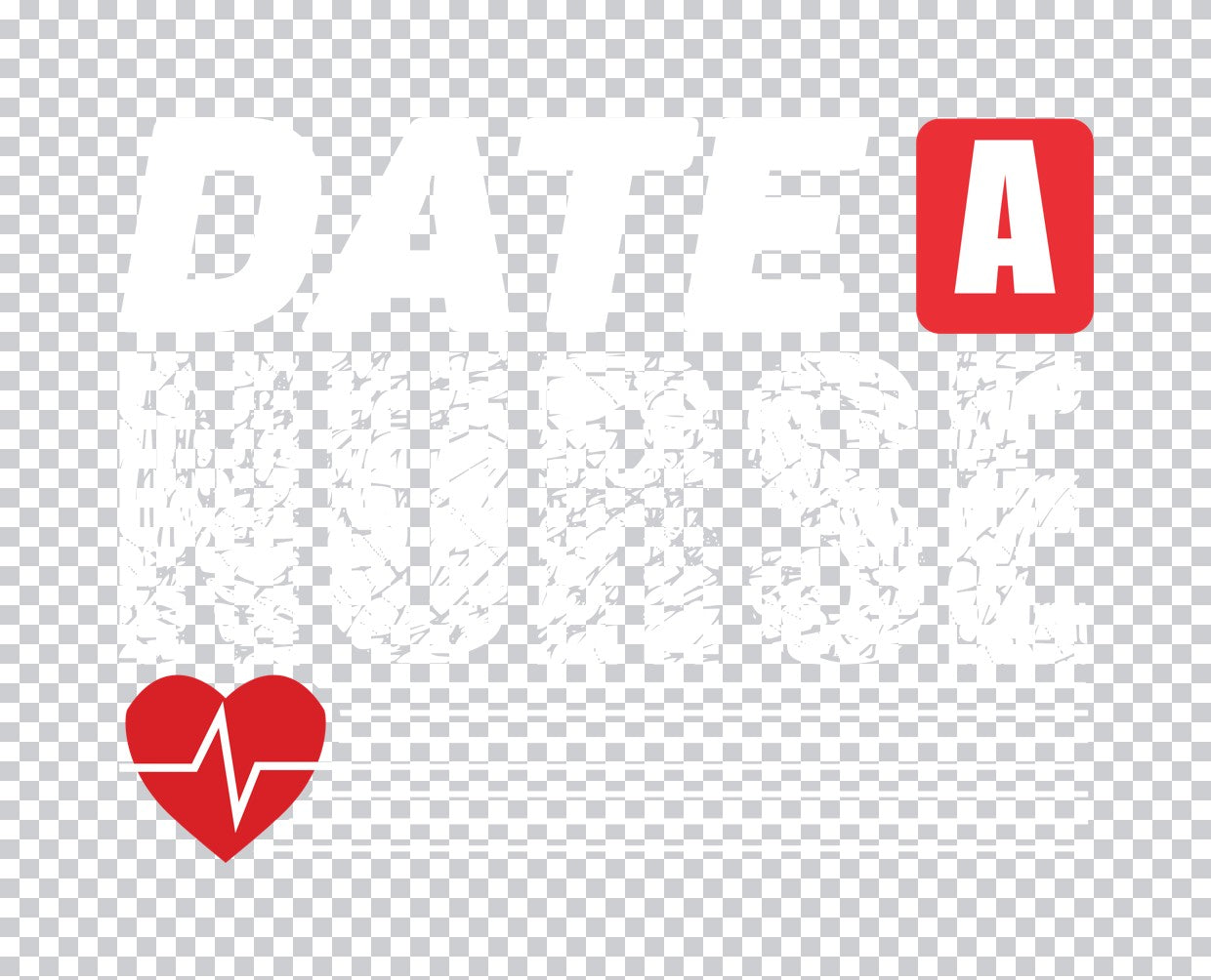 Nurse Heartbeat Icon DTF Transfer