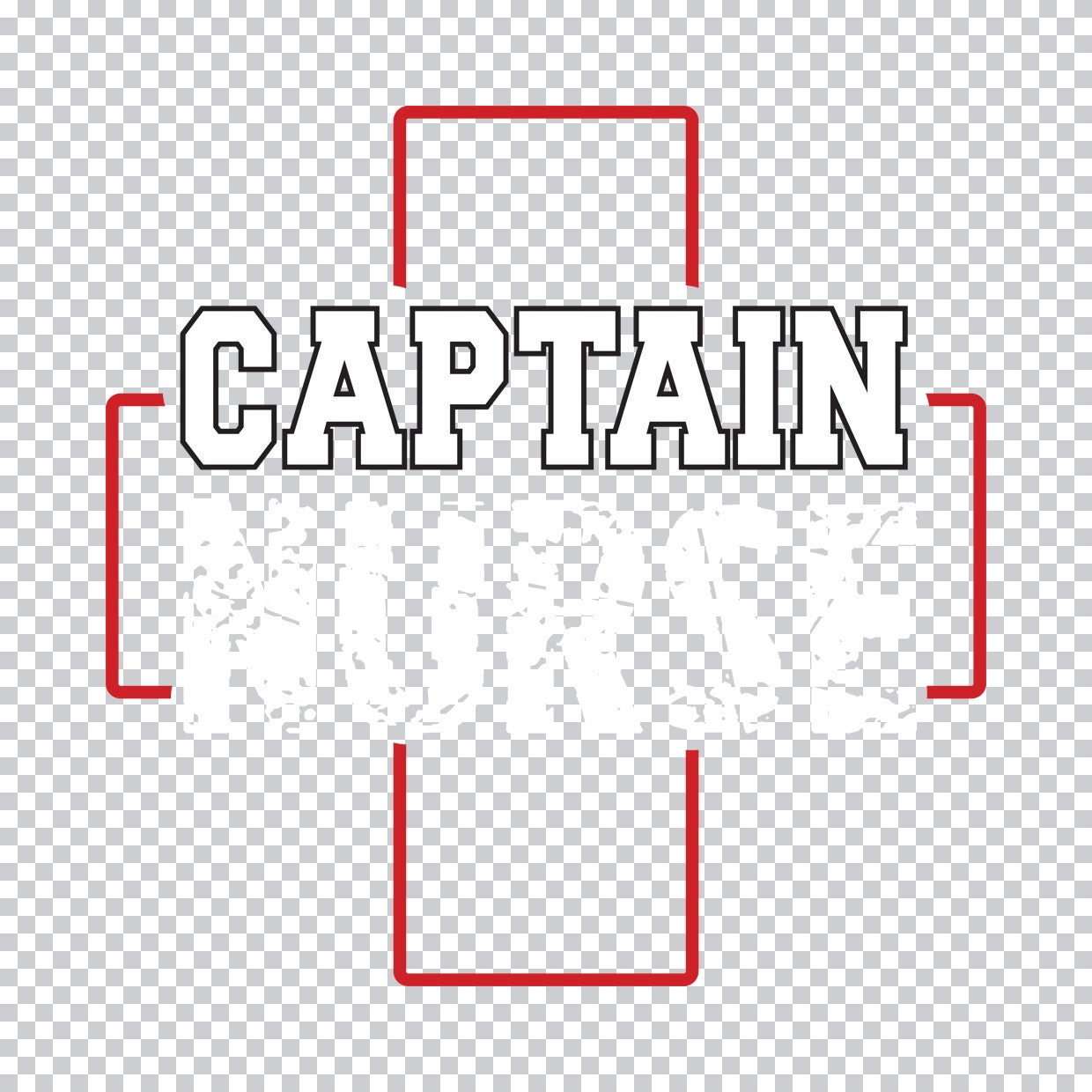Captain Nurse Medical Cross DTF Transfer