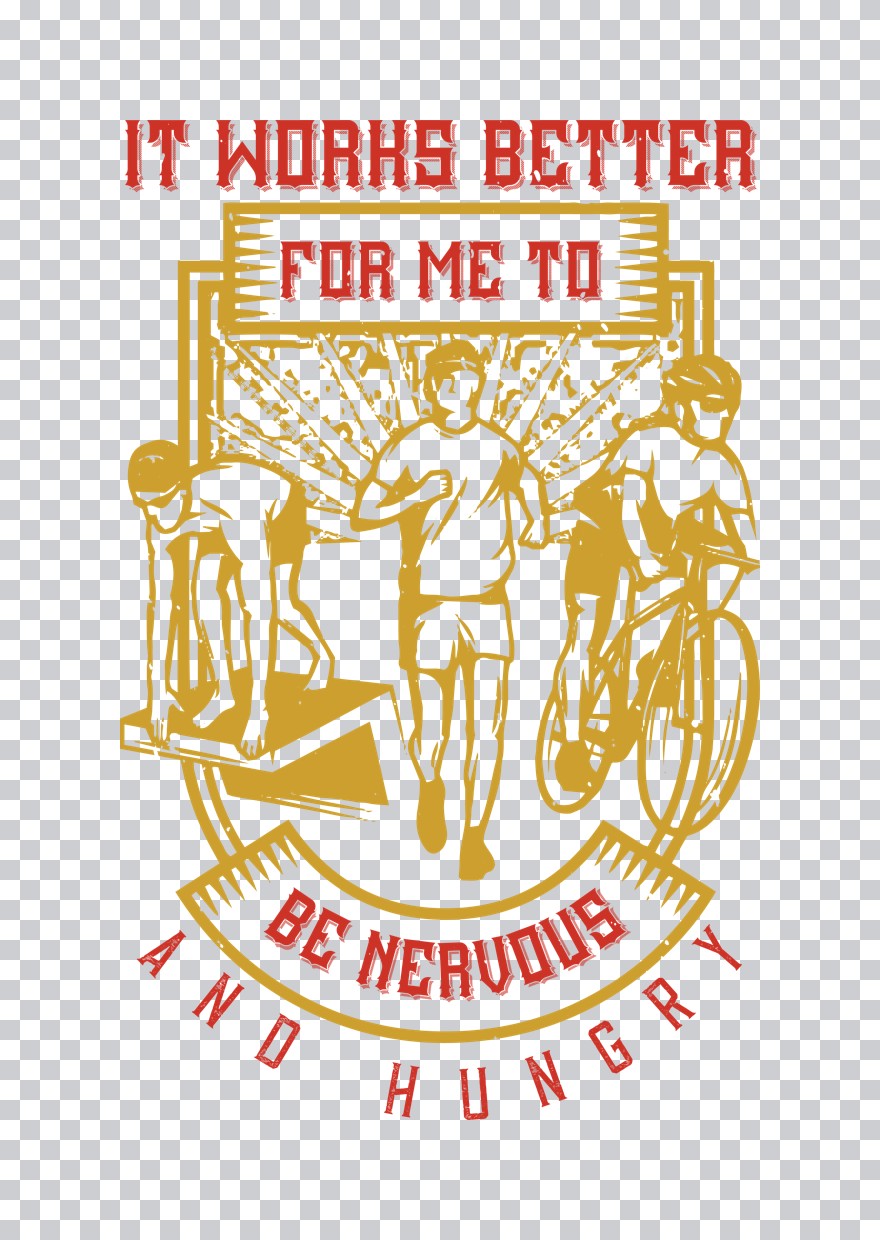Nervous and Hungry Triathlon DTF Transfer