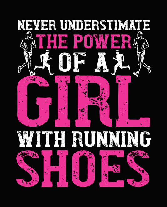 Power of a Girl With Running Shoes DTF Transfer