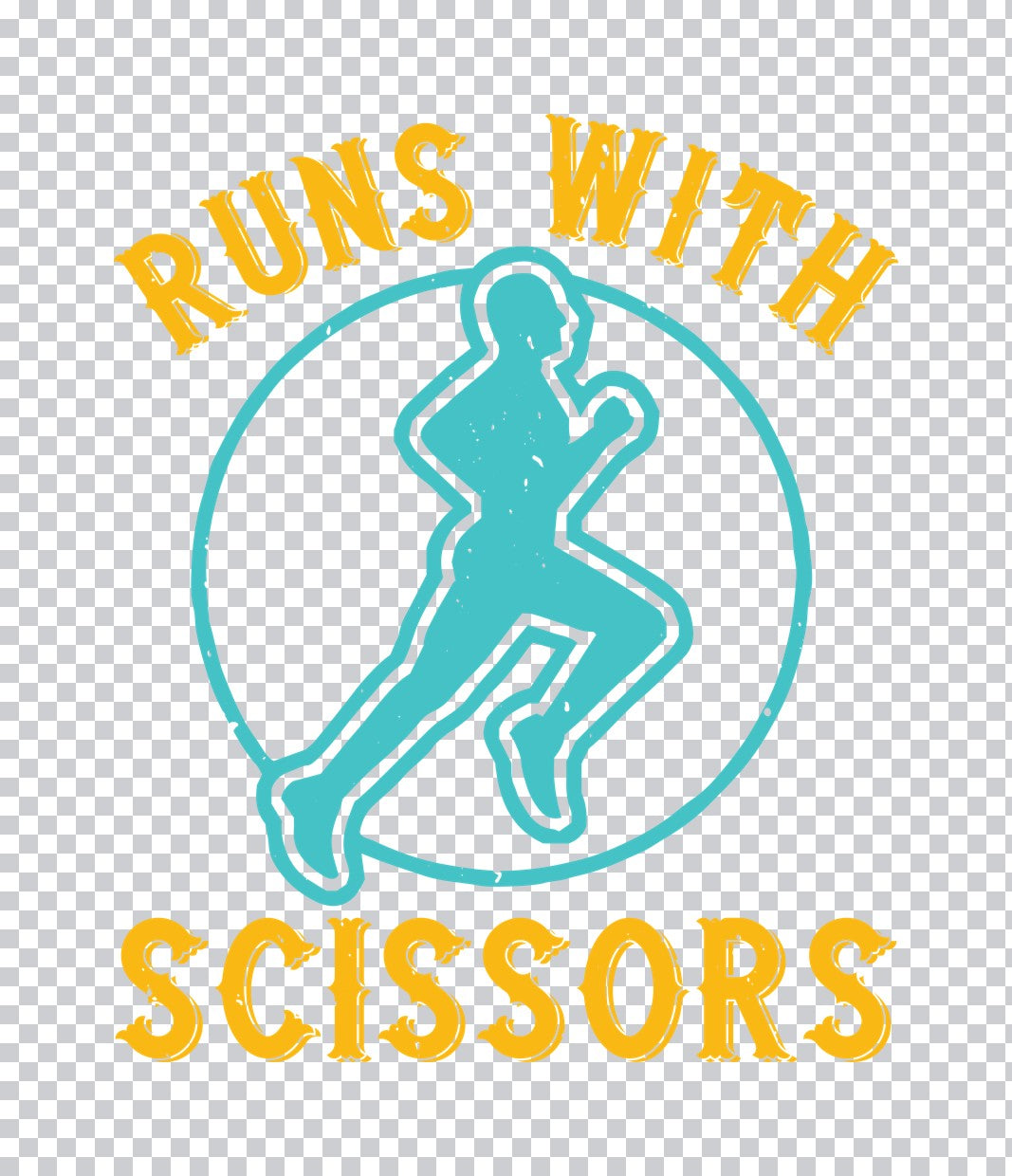 Runs With Scissors Runner DTF Transfer