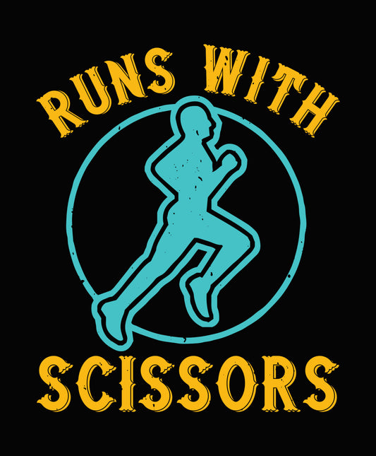 Runs With Scissors Runner DTF Transfer